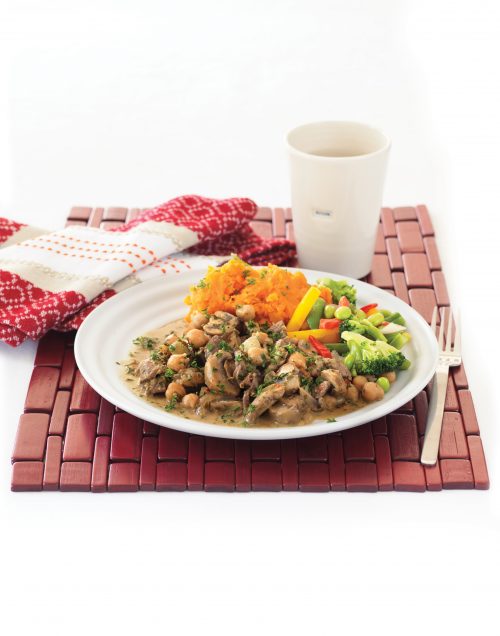 Mediterranean beef stroganoff
