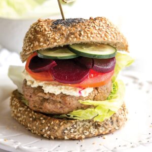 Middle Eastern lamb burgers with cumin yoghurt