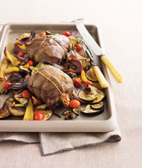 Mini lamb roast with Mediterranean veges