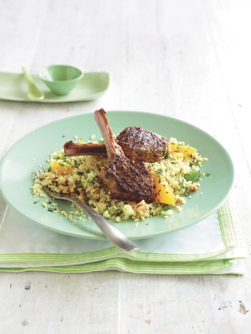 Moroccan lamb with orange-walnut couscous