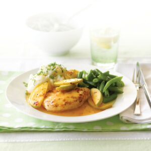 Moroccan pork with apple