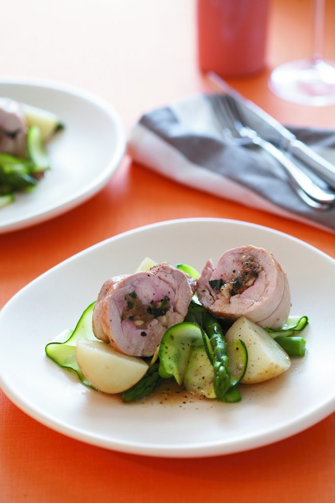 Mushroom-stuffed chicken thigh fillets