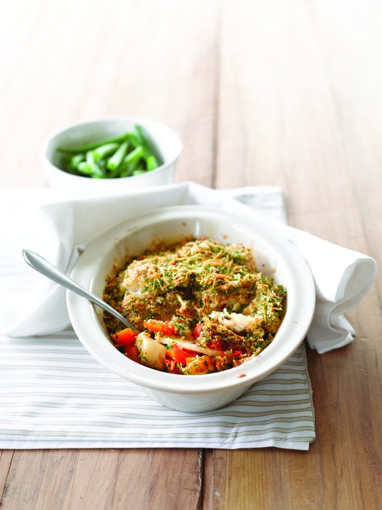 One-dish fish bake with potatoes and peppers One-dish fish bake with potatoes and peppers
