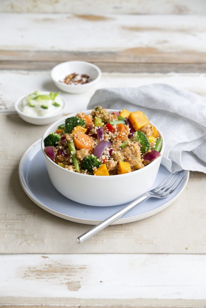 One-pan curried couscous bowls