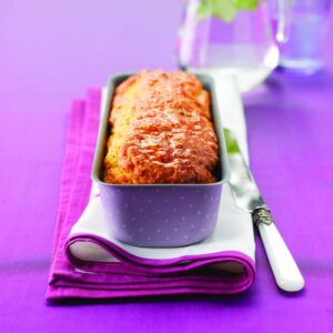 Orange cake with vanilla drizzle