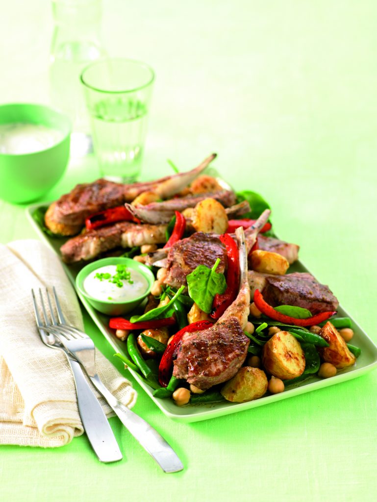 Oregano lamb cutlets with warm potato salad Oregano lamb cutlets with warm potato salad