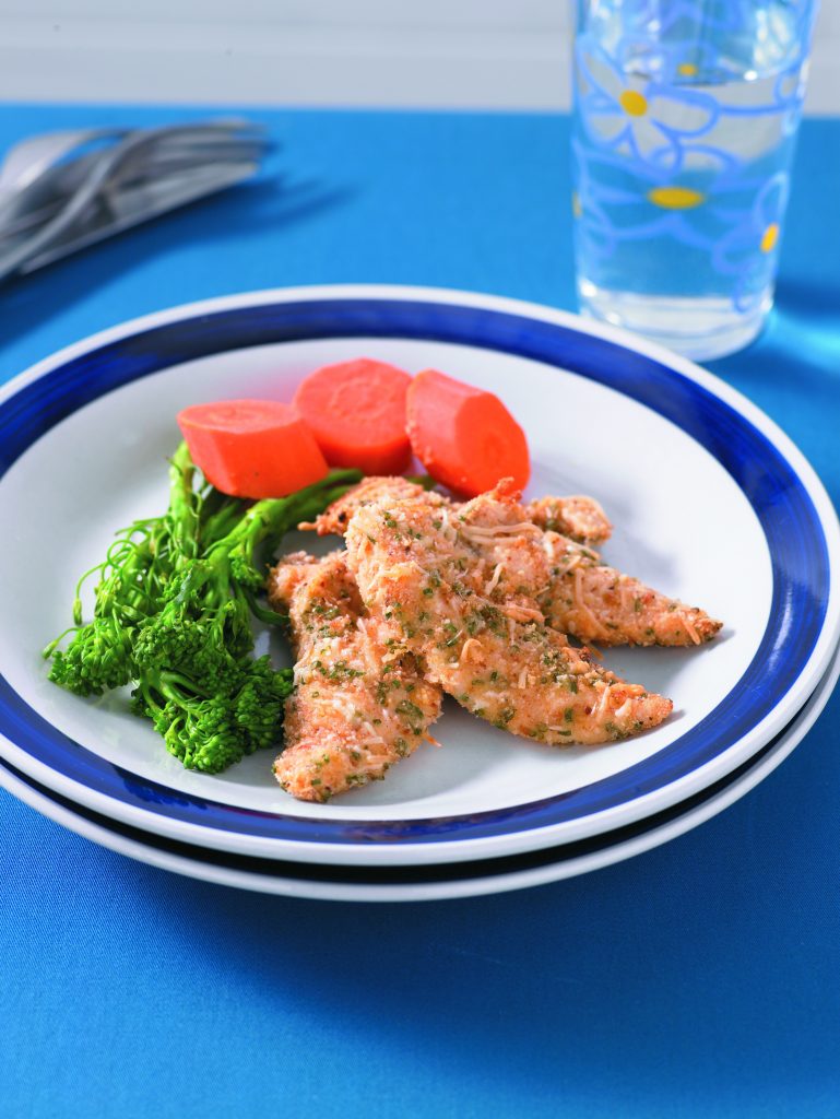 Oven-baked parmesan chicken tenderloins