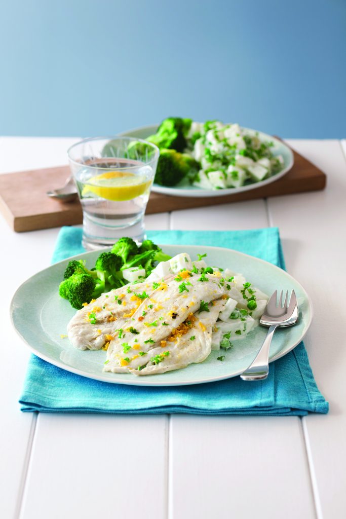 Pan-fried lemon gurnard with parsley potato salad Pan-fried lemon gurnard with parsley potato salad