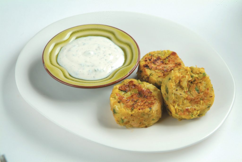 Parsnip and coriander cakes Parsnip and coriander cakes