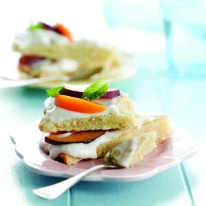 Peach and plum shortcake