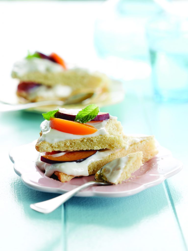 Peach and plum shortcake Peach and plum shortcake