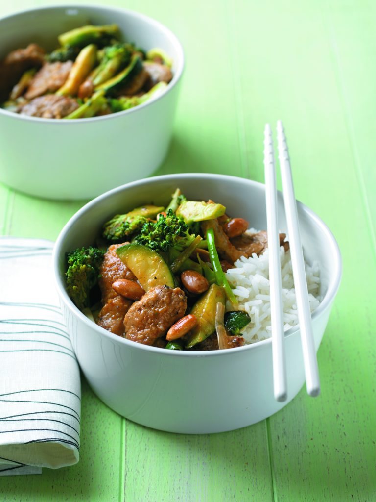 Pork, broccoli and almond stir-fry Pork, broccoli and almond stir-fry