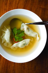 Pork dumpling soup
