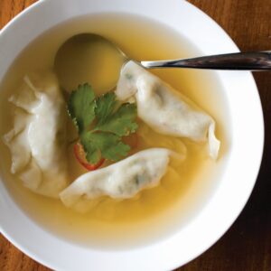 Pork dumpling soup