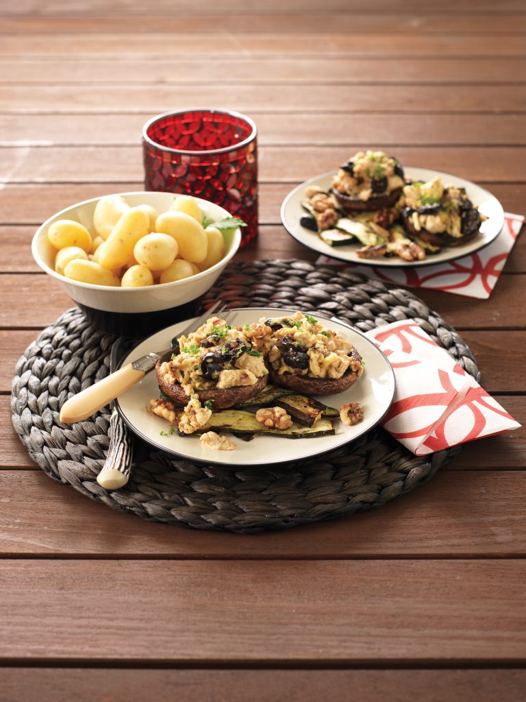 Portobellos with tofu scramble Portobellos with tofu scramble