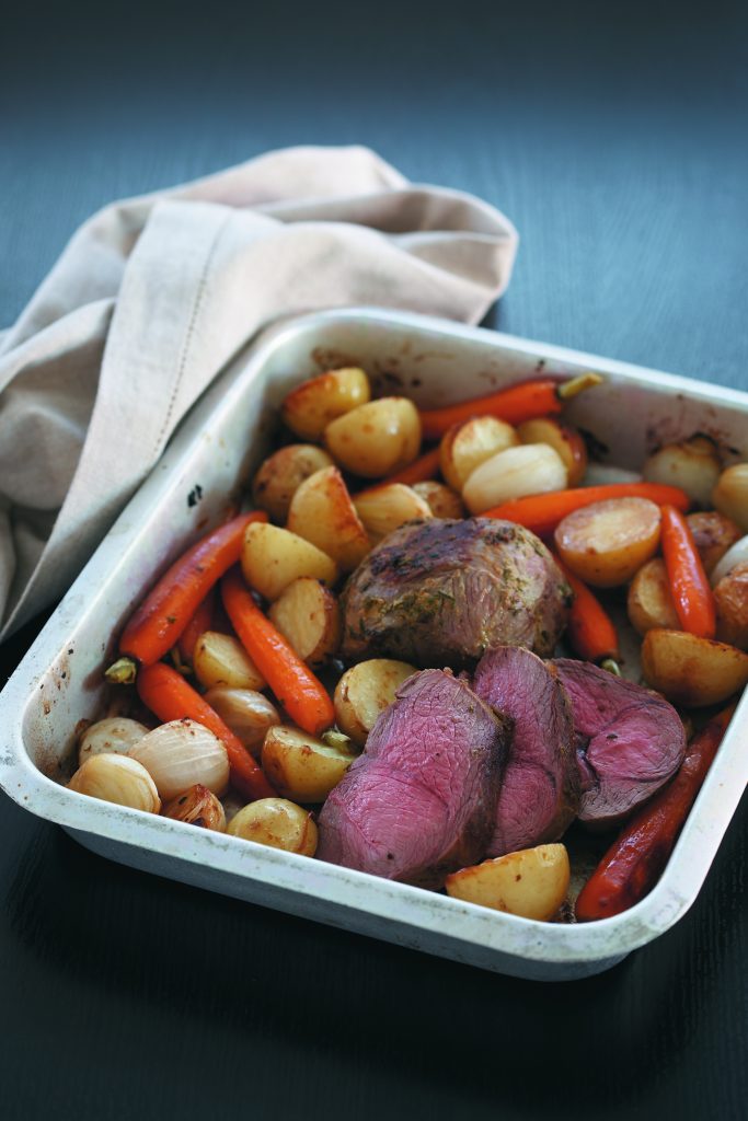 Quick lamb and vegetable roast Quick lamb and vegetable roast