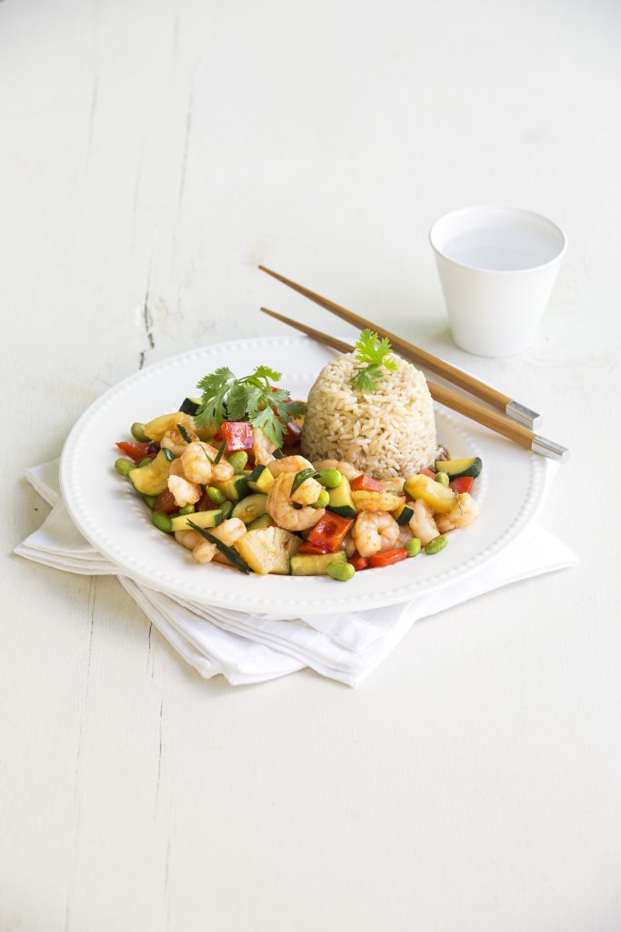 Quick pineapple prawn stir-fry Quick pineapple prawn stir-fry