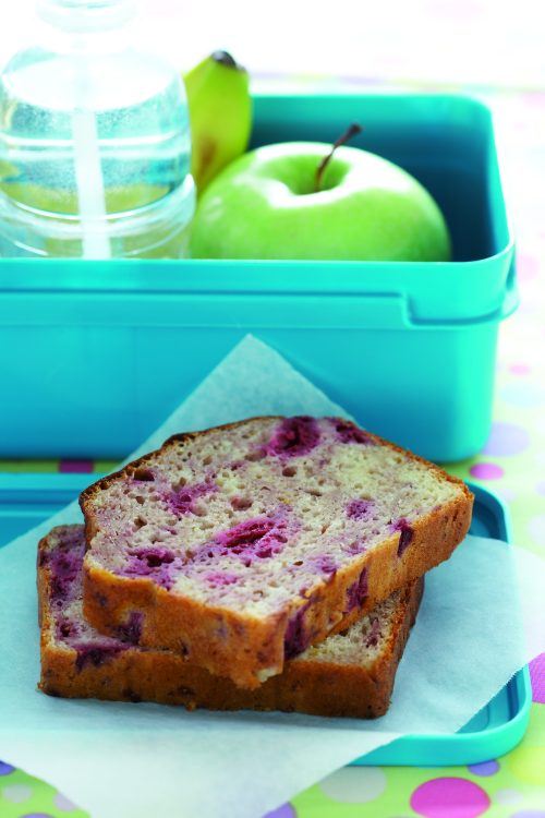 Raspberry yoghurt loaf