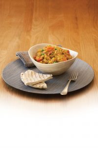 Red lentil and vegetable dhal