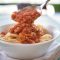 Red lentil bolognese