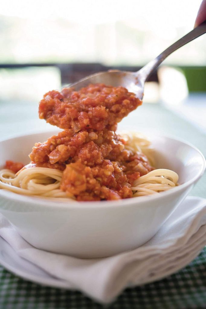 Red lentil bolognese Red lentil bolognese