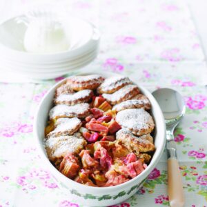 Rhubarb cobbler