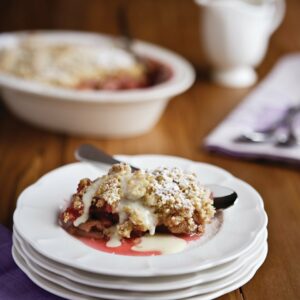 Rhubarb crumble