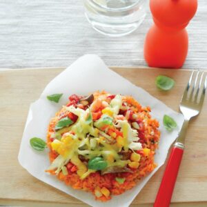 Rice-based salsa pizza