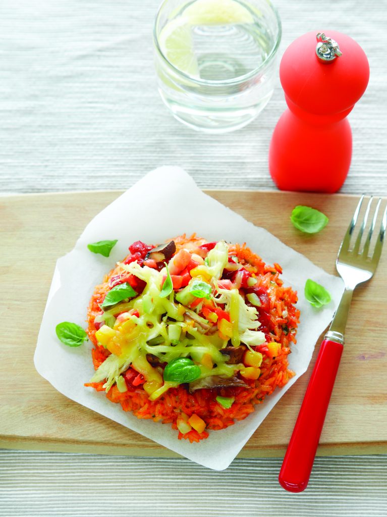 Rice-based salsa pizza Rice-based salsa pizza