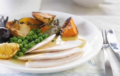 Roast chicken dinner made healthier