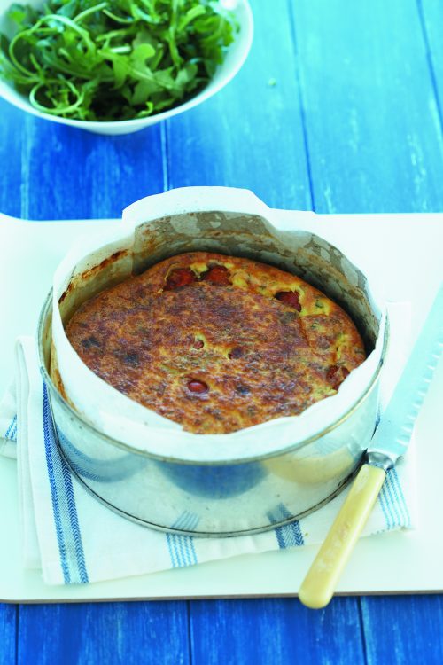Roast tomato and ricotta frittata