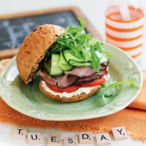 Roasted beef roll