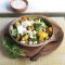 Roasted cauliflower and kumara salad with chicken and feta