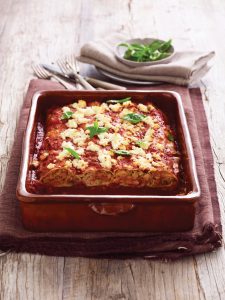 Roasted pumpkin, chicken and ricotta cannelloni
