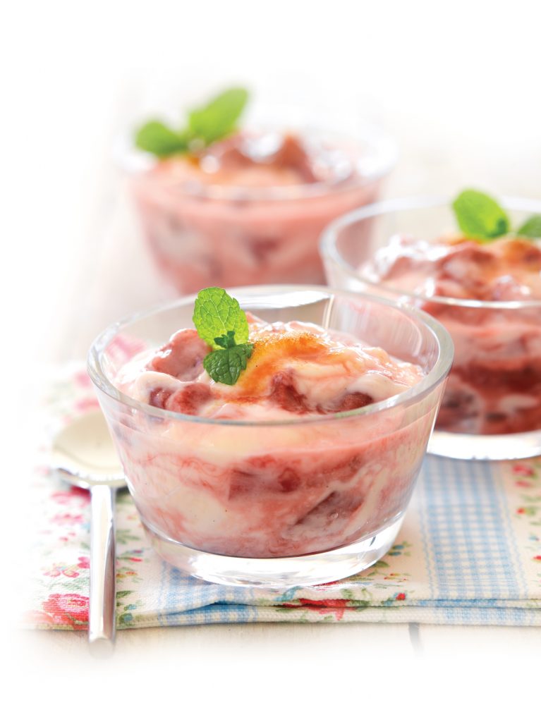 Roasted rhubarb fool Roasted rhubarb fool