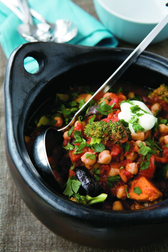 Roasted eggplant and kumara stew Roasted eggplant and kumara stew