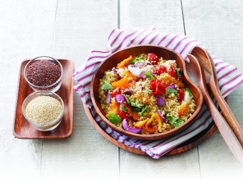 Roasted vegetable quinoa salad