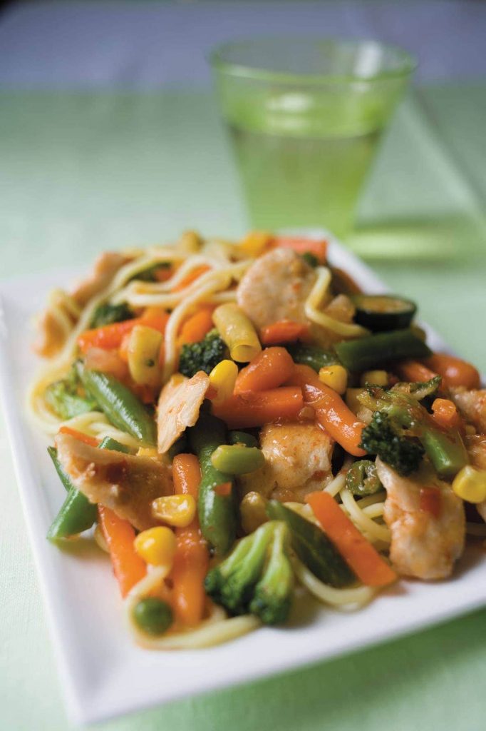 Satay chicken stir-fry Satay chicken stir-fry