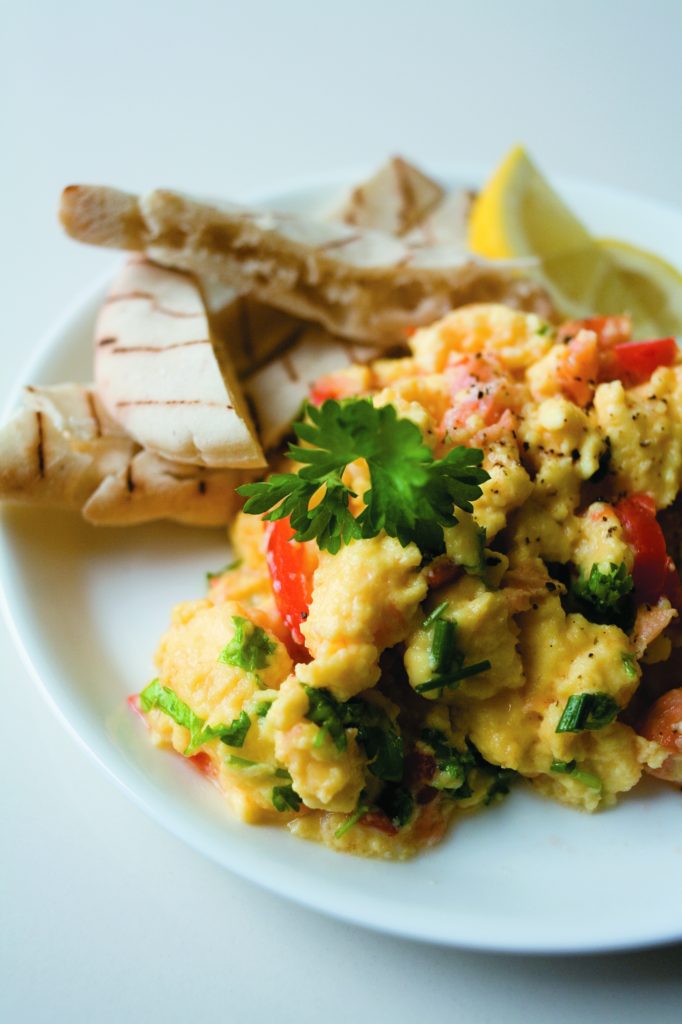 Scrambled eggs with salmon Scrambled eggs with salmon