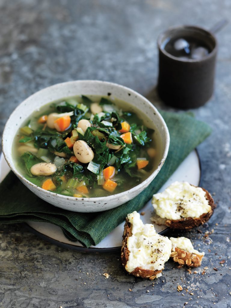 Silver beet and butter bean soup Silver beet and butter bean soup