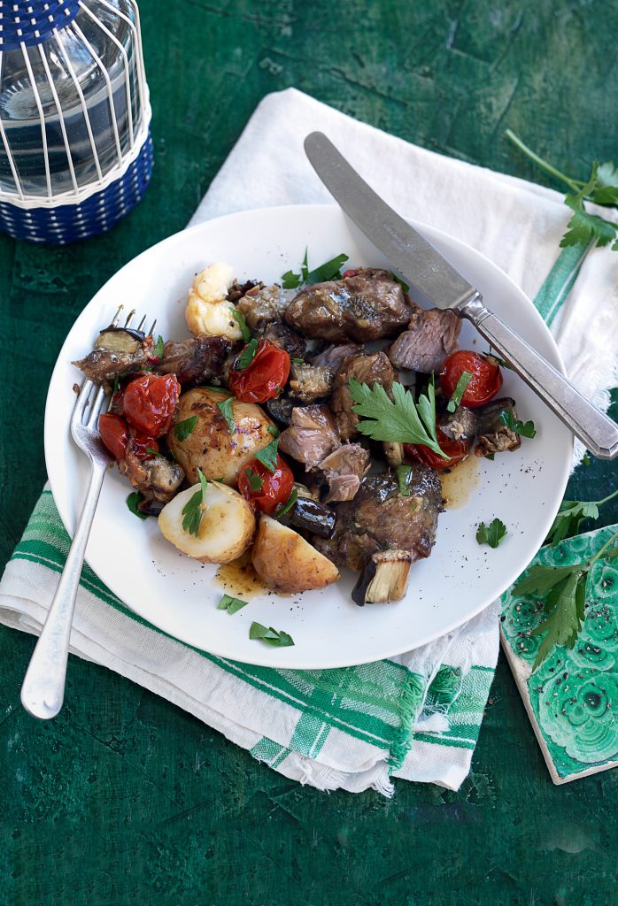 Slow-cooked Greek-style lamb and potatoes Slow-cooked Greek-style lamb and potatoes