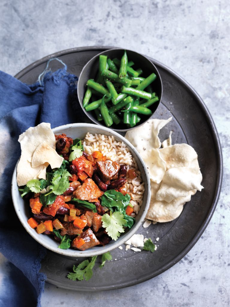 Slow-cooked lamb and bean curry Slow-cooked lamb and bean curry