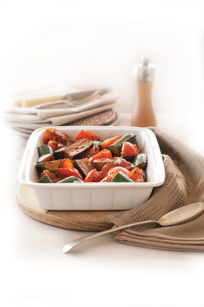 Slow-roasted tomatoes and courgettes Slow-roasted tomatoes and courgettes