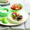 Soft beef tacos with radish and tomato salsa