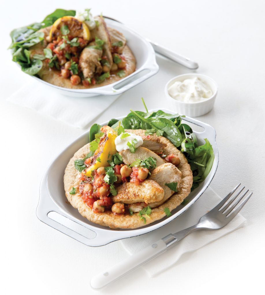 Spicy chickpeas with chargrilled chicken Spicy chickpeas with chargrilled chicken