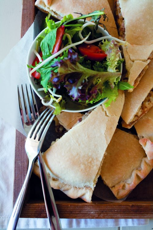 Spicy sausage calzone