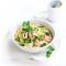 Spring vegetable soup with prawns