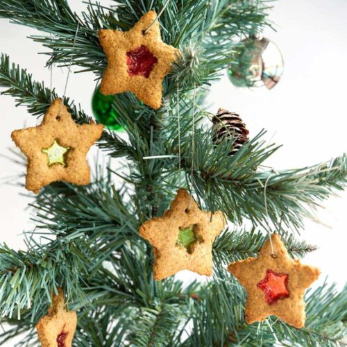 Stained-glass Christmas cookies
