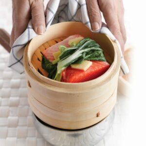 Steamed ginger salmon