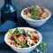 Stir-fried chicken with chickpeas, broccolini and capsicum
